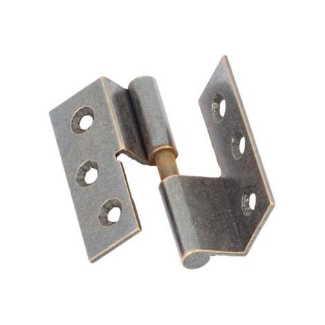 Cerniere Con Collo Lisce Ottone Bronzato Mm.40X40 Destra