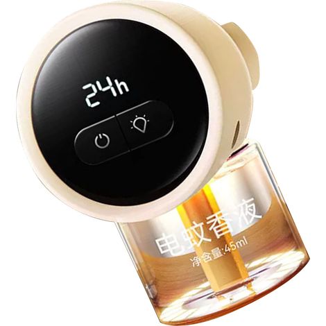 Spirale anti-moustiques électrique domestique intelligente avec minuterie, tue-moustiques et répulsif, répulsif anti-moustiques de haute qualité, couleur blanc cassé. (1/5)