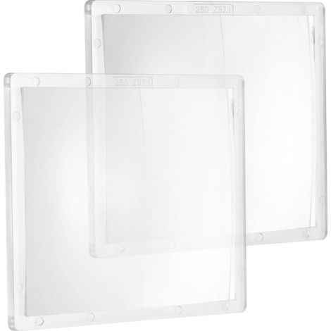 2Pcs Lentilles de Grossissement de Soudage 3,54" x 4,25" (2,5 Dioptries) Lentille de Grossissement de Casque de Soudage en PC, Lentille de Soudage Claire (1/5)