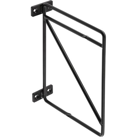 Schwarz matte Regalkonsole 2-Etagen Regalhalter Garderobenkonsole 214mm x 166mm (1/4)
