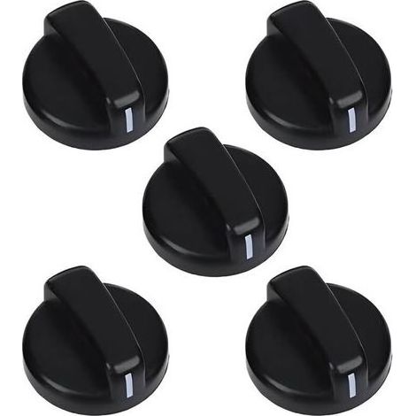 5 Pièces Bouton de Commande Universel, Bouton Cuisinière, Boutons de Cuisinière à Gaz, Bouton pour Réchaud à Gaz, Accessoires de Rechange pour Cuisinière à Gaz, Gaz Four (1/4)