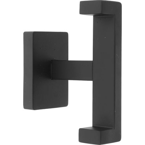 Gancho Double para Puerta Negro de Acero Inoxidable 304 (1/5)
