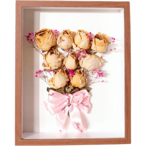 photo de 25 cm 10 pouces avec fleurs séchées roses en papier