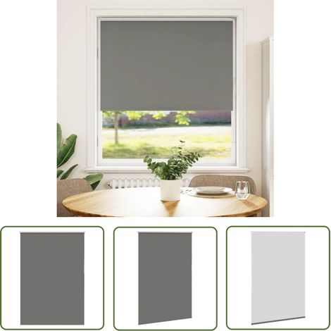 vidaXL Verdunkelungsrollo Grau 90x150 cm Stoffbreite 85,7 cm Polyester (1/5)