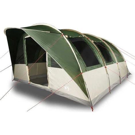 tente de camping tunnel verte imperméable pour 5 personnes
