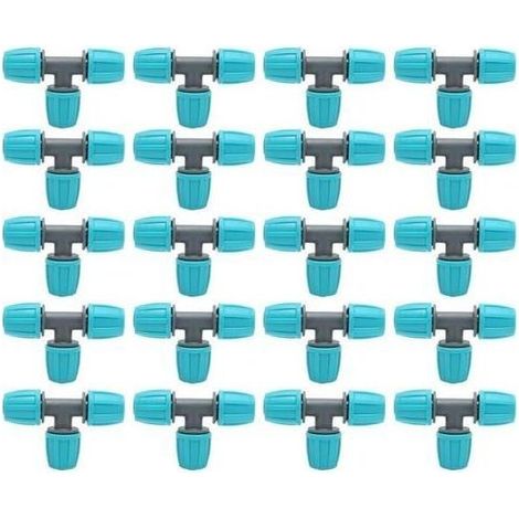 20pcs Raccords en T Barbelé, 16mm Raccords de Tuyau Barbelé Raccords Irrigation Goutte à Goutte Connecteurs en T de Tube Adaptateur 3 Voies Joints de Tuyau pour Jardin Cour Arrosage des Plant (1/5)