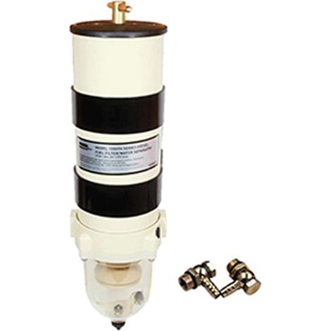Ensemble séparateur huile-eau 1000FG1000FH adapté aux camions, groupes électrogènes et moteurs marins. Éléments filtrants disponibles en stock. (1/4)