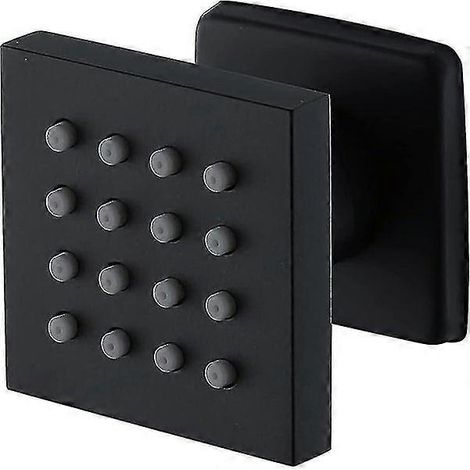 Ensemble de douche avec pommeau de douche latéral à jet noir de 5 cm (2 pouces), accessoire de robinetterie spa en laiton pour massage (1/5)