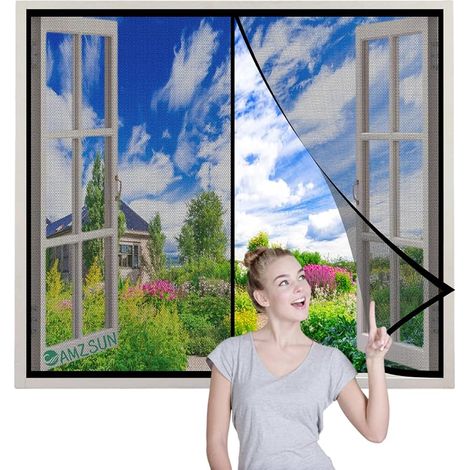 MagnéTique Moustiquaire Porte 165x100cm Noir Moustiquaire Baie Vitree Coulissante-avec Aimants et Bande Adhesive-Rideau Anti Mouche sans Percer-pour Portes de Multi Types (1/5)