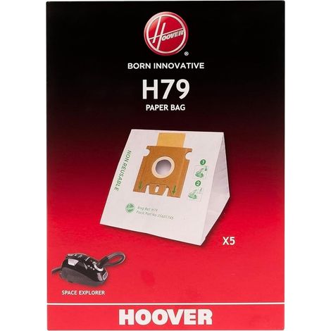 H79 Staubsaugerbeutel, kompatibel mit Power Capsule und Space Explorer Bodenstaubsaugern, Original-Papierbeutel, geruchsdicht, 5er-Packung (1/5)