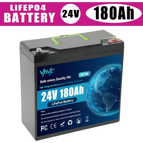 24V 220AH Lithium Iron Phosphate Battery Pack 32700, Solar RV Photovoltaic Power Generation and Energy Storage RV Emergency Use - 180AH - 25.2