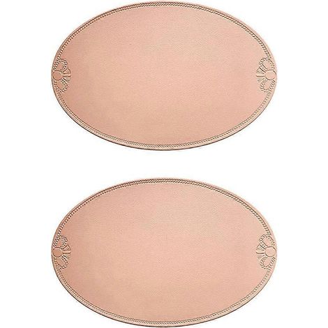 Set de table rétro en polyuréthane, style européen français, ovale, isolant, imperméable et résistant à l'huile, style occidental. (1/5)