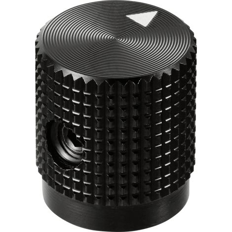 TRU COMPONENTS TC-11613876 Tête de bouton rotatif avec marquage noir (Ø x H) 14 mm x 16 mm aluminium (1/4)