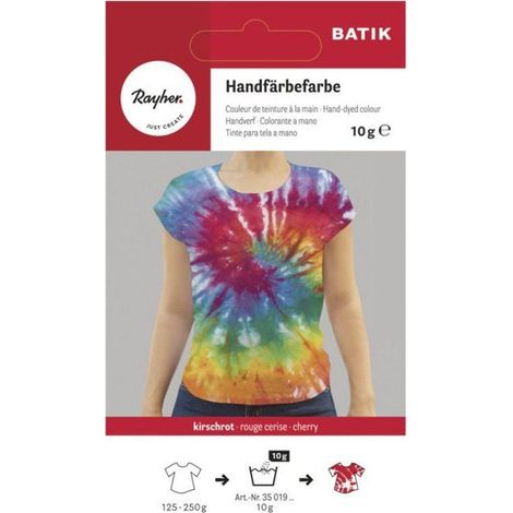 Batik - couleur de teinture à la main, rouge cerise, 10g