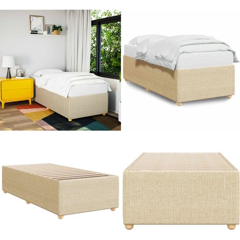 Giroletto senza Materasso Crema 100x200 cm in Tessuto - Materasso - Letto