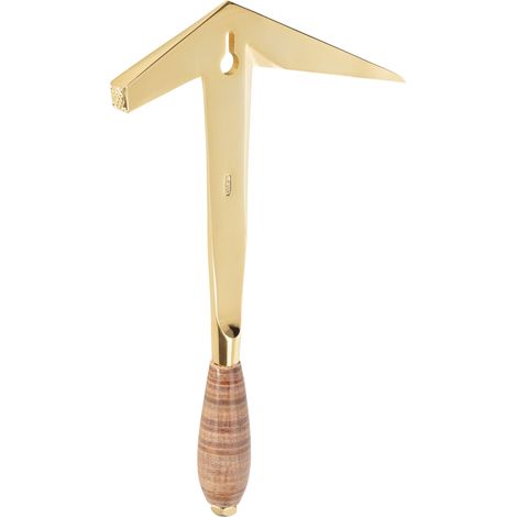 PICARD Schieferhammer 700g für Rechtshänder vergoldet mit Ledergriff Nr. 207 R (1/4)