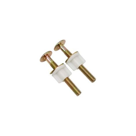 Set universale di bulloni e viti per sedile WC - Bulloni per cerniere del sedile WC resistenti con dadi in plastica e rondelle in metallo - Ricambi per cerniere del sedile WC - Crezuo
