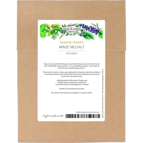 La variété de menthe - Kit de graines avec menthe poivrée, menthe aquatique et calament (1/5)