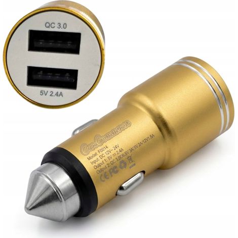 Caricabatterie universale da auto per telefoni 2x USB 30W QC 3.0 (1/5)