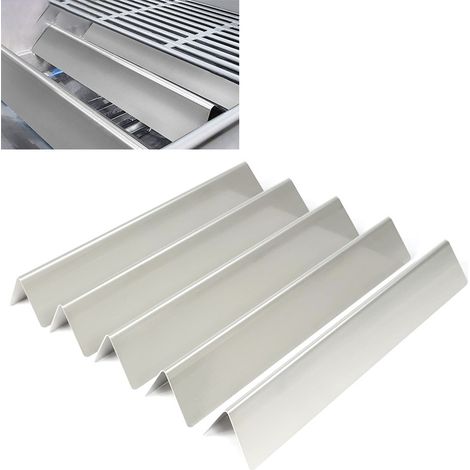 Bâtonnets d'assaisonnement en acier inoxydable, plaques chauffantes, couvercles de brûleurs pour barbecue, kit de remplacement pour la série Weber Spirit. (1/5)