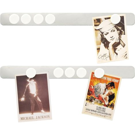 Tableau Magnetique Mural, Plaque Magnétique Tableau Aimanté Mural, Plaque Aimantée Adhésive, Bande Magnetique Tableau Memo avec 10 Pcs Blanc Aimants, pour Photo Tableau Magnetique Frigo (2 Pcs) (1/5)