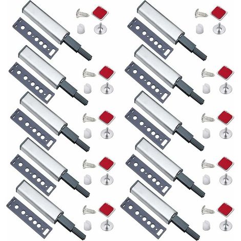Amortisseur Porte Placard Push to Open Système Fermeture Magnétique pour d'armoire Tiroir 10Pcs fermetures pression Touch Release Cabinet portes Loquet (1/5)