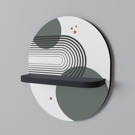 Mensola ovale ORBITAL DECOR nera (1/5)