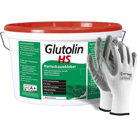 GLUTOLIN HS COLLA PER POLISTIROLO ESTRUSO SECCHIO DA 8 KG + GUANTO