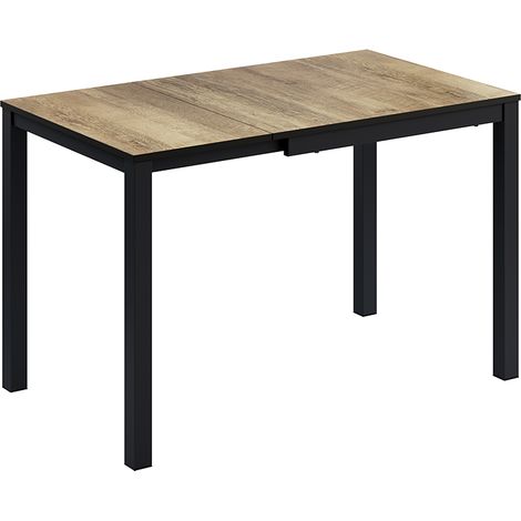 Esstisch Granny, Eiche rustikal/Anthrazit, 80-120 x 70 cm ausziehbar, Vicco