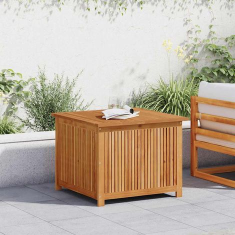 Boîte de rangement de jardin-Coffre de rangement-Stockage Rangement 75x75x58 cm bois massif d'acacia 816675 (1/5)
