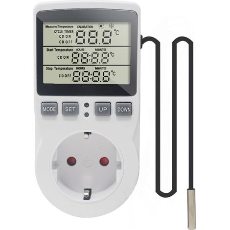 1 Prise De Minuterie Numérique, 230V, 16A, Contrôleur Thermique Programmable, Pour Tapis Chauffant (1/5)