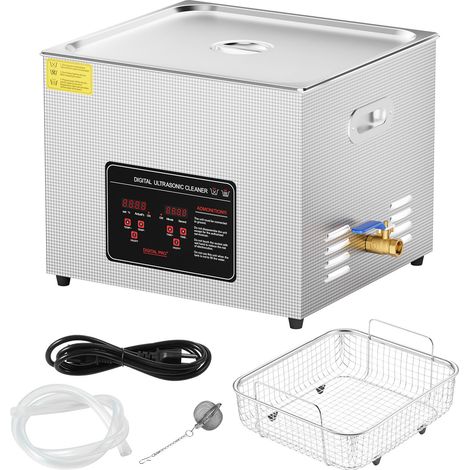 Nettoyeur à ultrasons 15 L 360 W avec minuterie chauffage 40 kHz panier pour bijoux montres lunettes et outils professionnels (1/5)