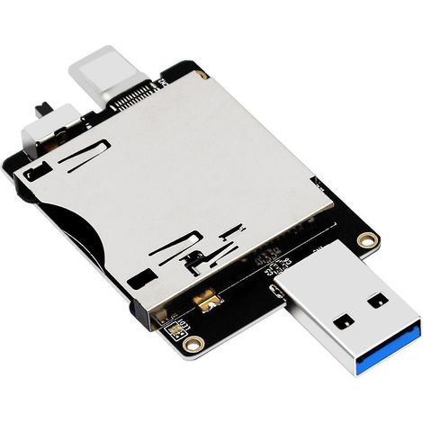 Lecteur de cartes CF Express portable USB 3.1 Type A+C 10 Gbit/s