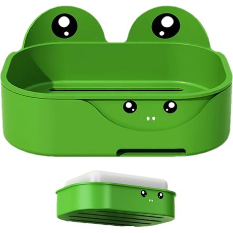animal soap dish frog design holder quick drainage with