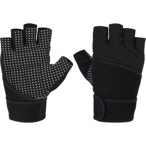 Gants de Fitness Respirants pour Musculation avec Attaches de Poignet - Rouge L (1/5)