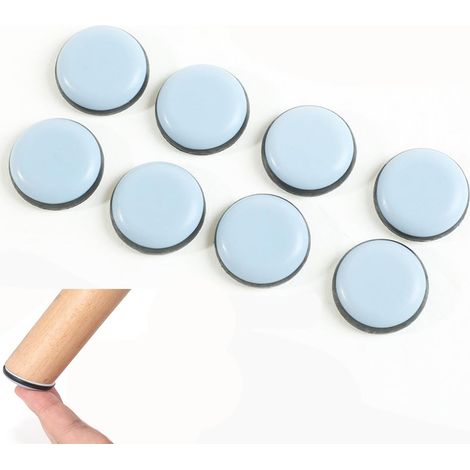 Patins Glisseurs en Teflon,20 Pièces Patins Glisseurs pour Meubles,Auto-Adhésif Patin Meuble Glisseur,pour Chaise,Canapé,Bureau et Table,Circulaire, 30 mm (1/5)