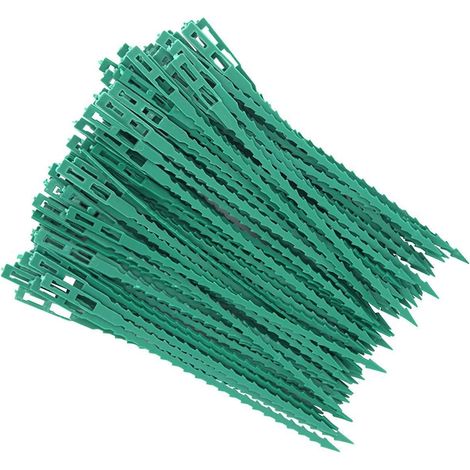 80 Pcs Accroche-Tuteurs pour Tomates Arbres Tuteurs de Plantes Attache et Soutien Réglable pour Plantes Serre-câble Lien en Plastique pour Jardinage Bricolage