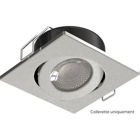 Collerette Carrée Alu brossé pour COMA - TBC101BS - SOLUM