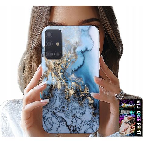 Custodia per Samsung Galaxy A71 - fantasia effetto marmo + vetro (1/5)