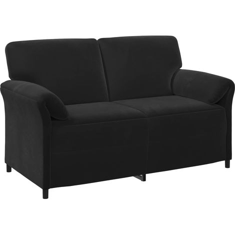2-Seater Sofa Black Velvet vidaXL (1/5)