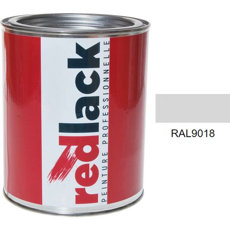 Dose 1L Lack Mehrzweckfarbe – RAL 9018 – Papyrusweiß – Seidenmatt – für verschiedene Oberflächen – Redlack