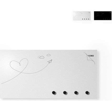 Portachiavi da parete lavagna magnetica moderno Love Mail - Grigio (1/5)