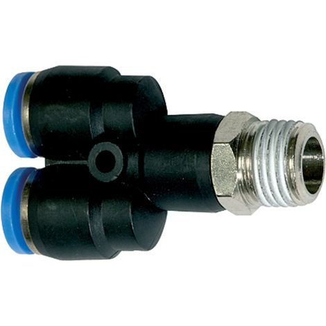 Riegler Y-Steckverschraubung »Blaue Serie «, drehbar, R 1/8 außen, Ø 4 mm (1/3)