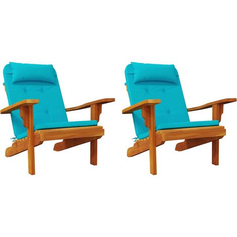 Coussin de chaise 2 pcs,Coussins d'extérieur Turquoise 58 x 77 x 4.5 cm Tissu Oxford CFW280868 (1/5)