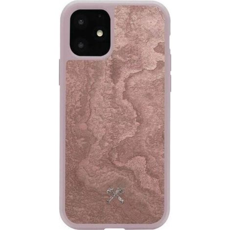 Accesorios de madera para iPhone 11, edición piedra, color rojo cañón, sto062