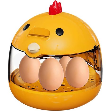 Couveuse automatique pour œufs - Capacité 4 œufs - Contrôle automatique de la température et de l'humidité - Pour œufs de poules, canards, oies, cailles, perroquets et autres volailles - Incubateur (1/5)