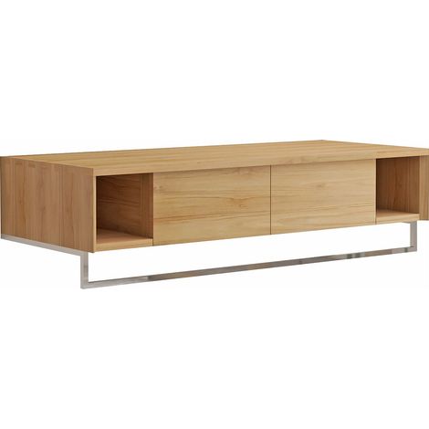 Mobile sotto lavabo sospeso in teak con portasciugamani 120 cm - KUPANG