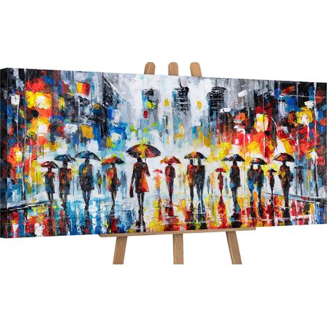 Gemälde Bunter Abend auf Keilrahmen 115x50 cm (1/5)