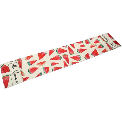 Nappe carrée en lin à motif pastèque, 180 cm de long, pour une décoration de table romantique et élégante. (1/5)