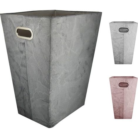 PORTABIANCHERIA LUX PIEGHEVOLE CON MANIGLIE 40X30X50H CM IN VLETTUNO FANTASIA FOGLIE ESOTICHE COLORI ASSORTITI